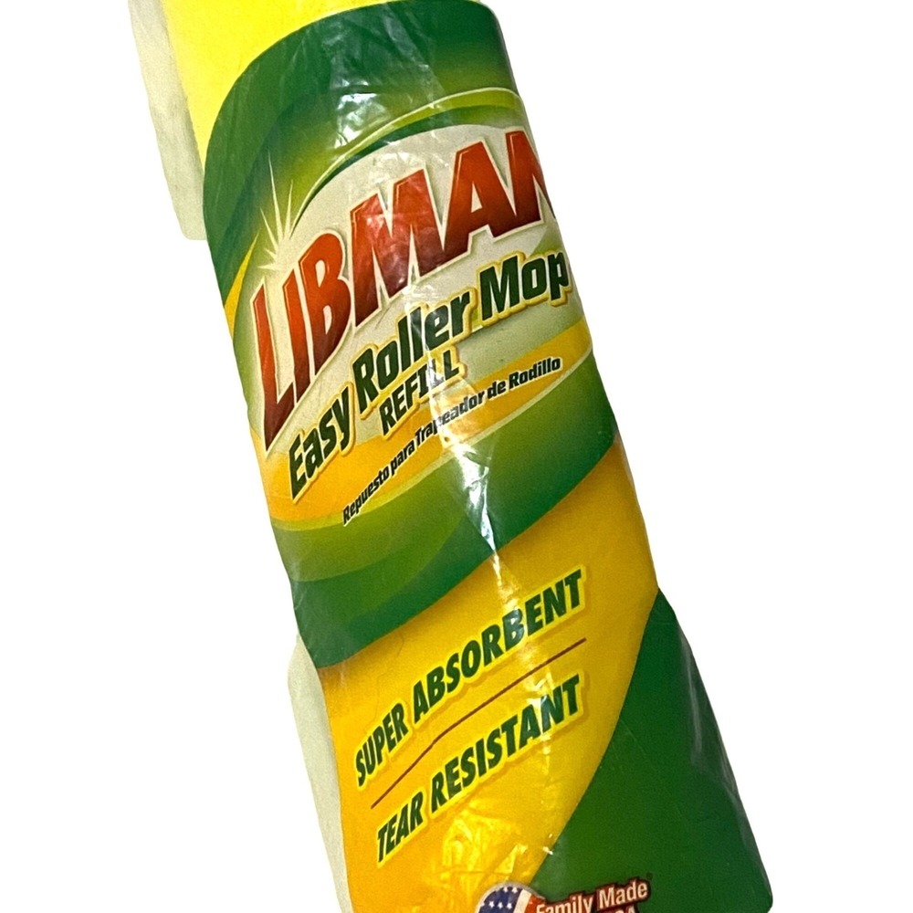 Libman Easy Roller Mop Refill Household Cleaning Made in USA Back to School